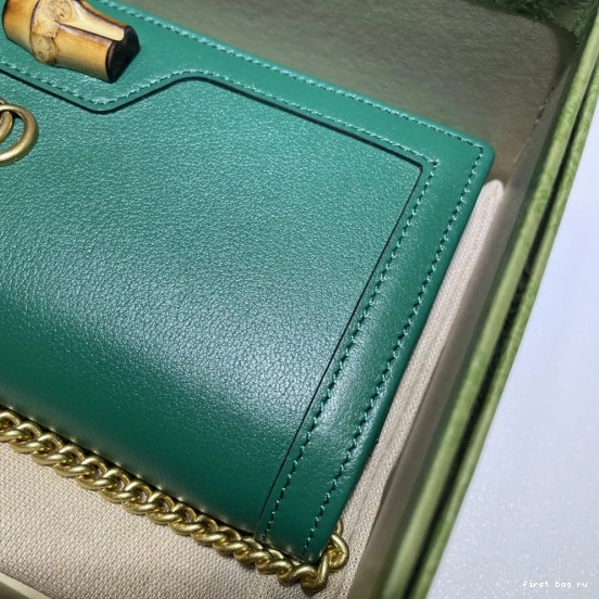 First bag ru bamboo Diana with Gucci chain wallet 0711